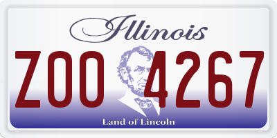 IL license plate Z004267