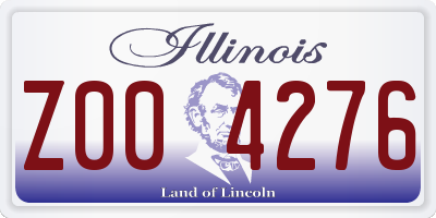 IL license plate Z004276