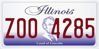 IL license plate Z004285