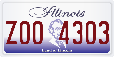 IL license plate Z004303