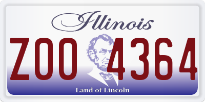 IL license plate Z004364