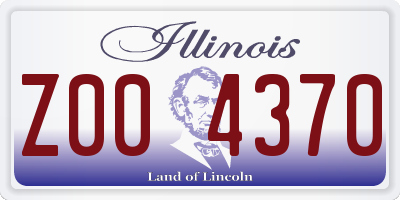 IL license plate Z004370
