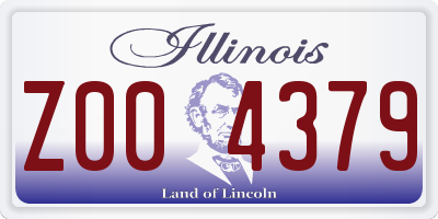IL license plate Z004379