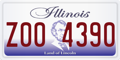 IL license plate Z004390