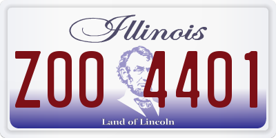 IL license plate Z004401