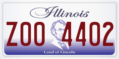 IL license plate Z004402