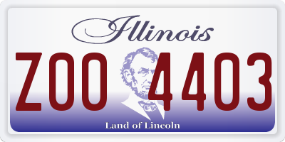 IL license plate Z004403