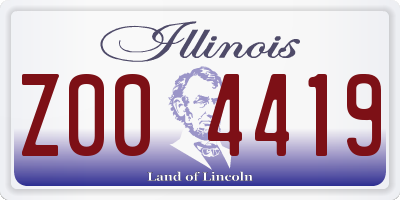 IL license plate Z004419