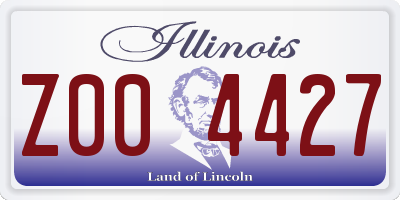 IL license plate Z004427