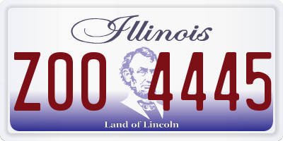 IL license plate Z004445
