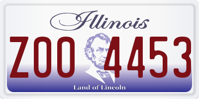 IL license plate Z004453
