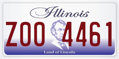 IL license plate Z004461