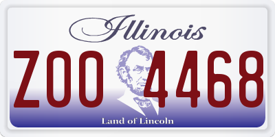 IL license plate Z004468