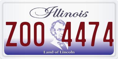 IL license plate Z004474