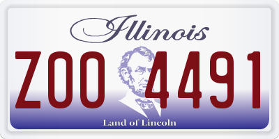 IL license plate Z004491
