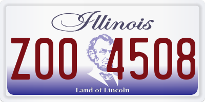 IL license plate Z004508