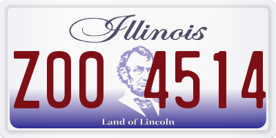 IL license plate Z004514