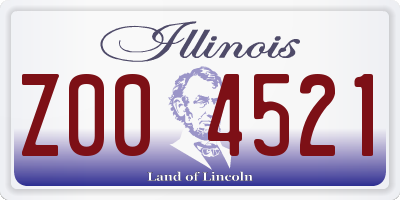IL license plate Z004521