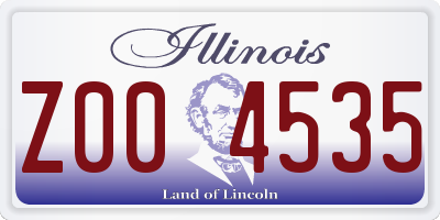 IL license plate Z004535