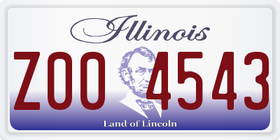 IL license plate Z004543