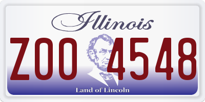 IL license plate Z004548