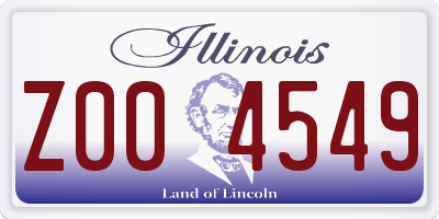 IL license plate Z004549
