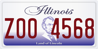 IL license plate Z004568