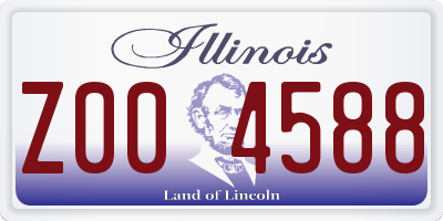 IL license plate Z004588