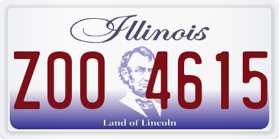 IL license plate Z004615