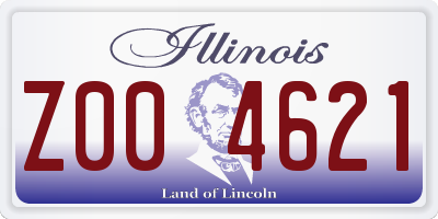 IL license plate Z004621