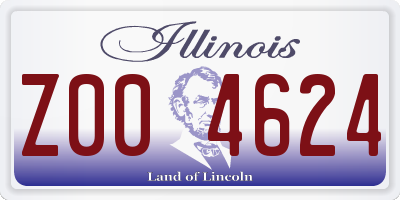 IL license plate Z004624