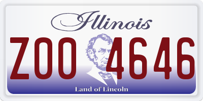 IL license plate Z004646