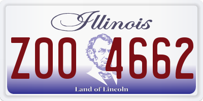 IL license plate Z004662