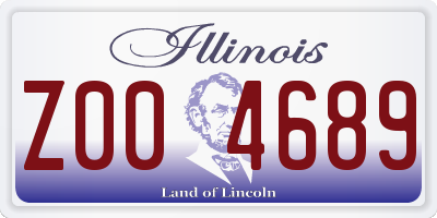 IL license plate Z004689