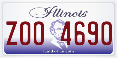 IL license plate Z004690