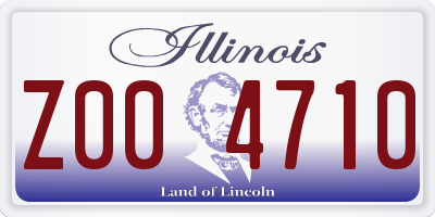 IL license plate Z004710