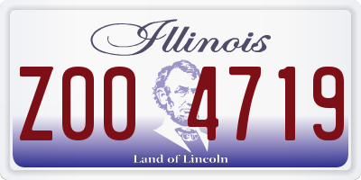IL license plate Z004719