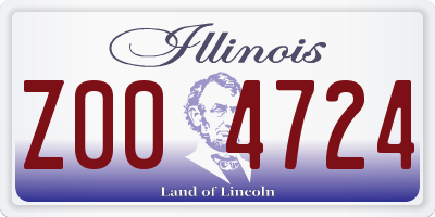 IL license plate Z004724