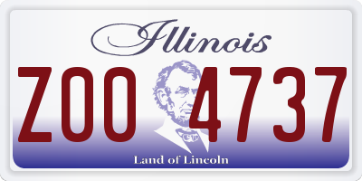 IL license plate Z004737