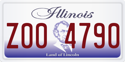 IL license plate Z004790