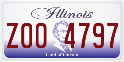 IL license plate Z004797