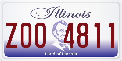 IL license plate Z004811