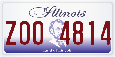 IL license plate Z004814