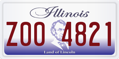 IL license plate Z004821