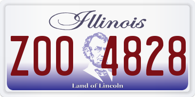 IL license plate Z004828
