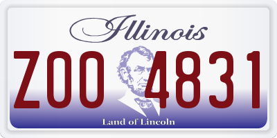 IL license plate Z004831