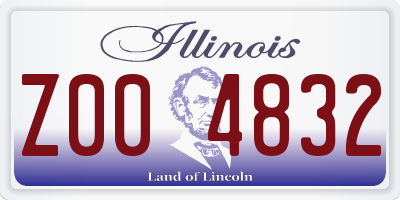 IL license plate Z004832