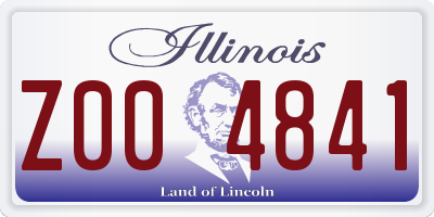 IL license plate Z004841