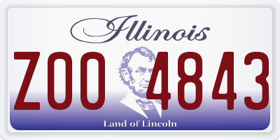 IL license plate Z004843