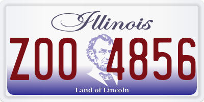 IL license plate Z004856